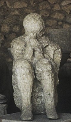 Pompeii plaster figure