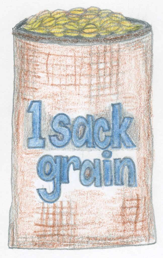 One sack of grain might yield, after taxes and setting aside grain for the following year, about 2.2 sacks. All that work, so little gain.